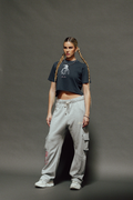 Mission Accomplished "Premium" (Cropped) Tee in Storm Blue - imagem 1