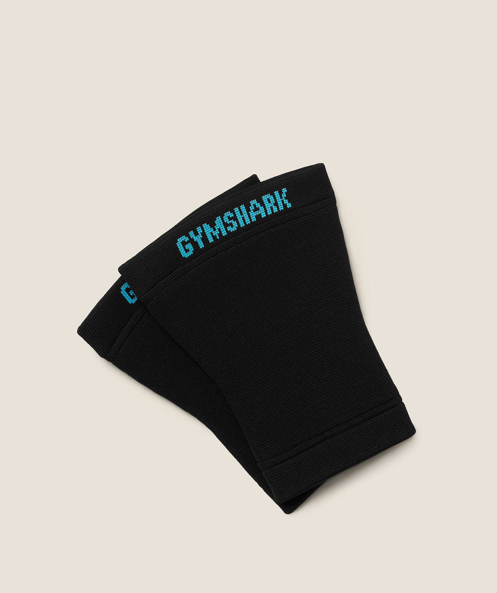 Seamless Knee Sleeves - Black/Brand Blue — imagem 1