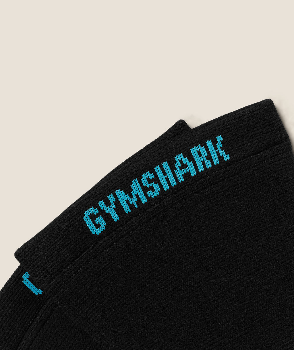 Seamless Knee Sleeves - Black/Brand Blue — imagem 2