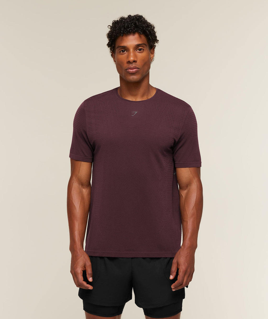 Seamless Running T-Shirt - Cherry Purple — imagem 1
