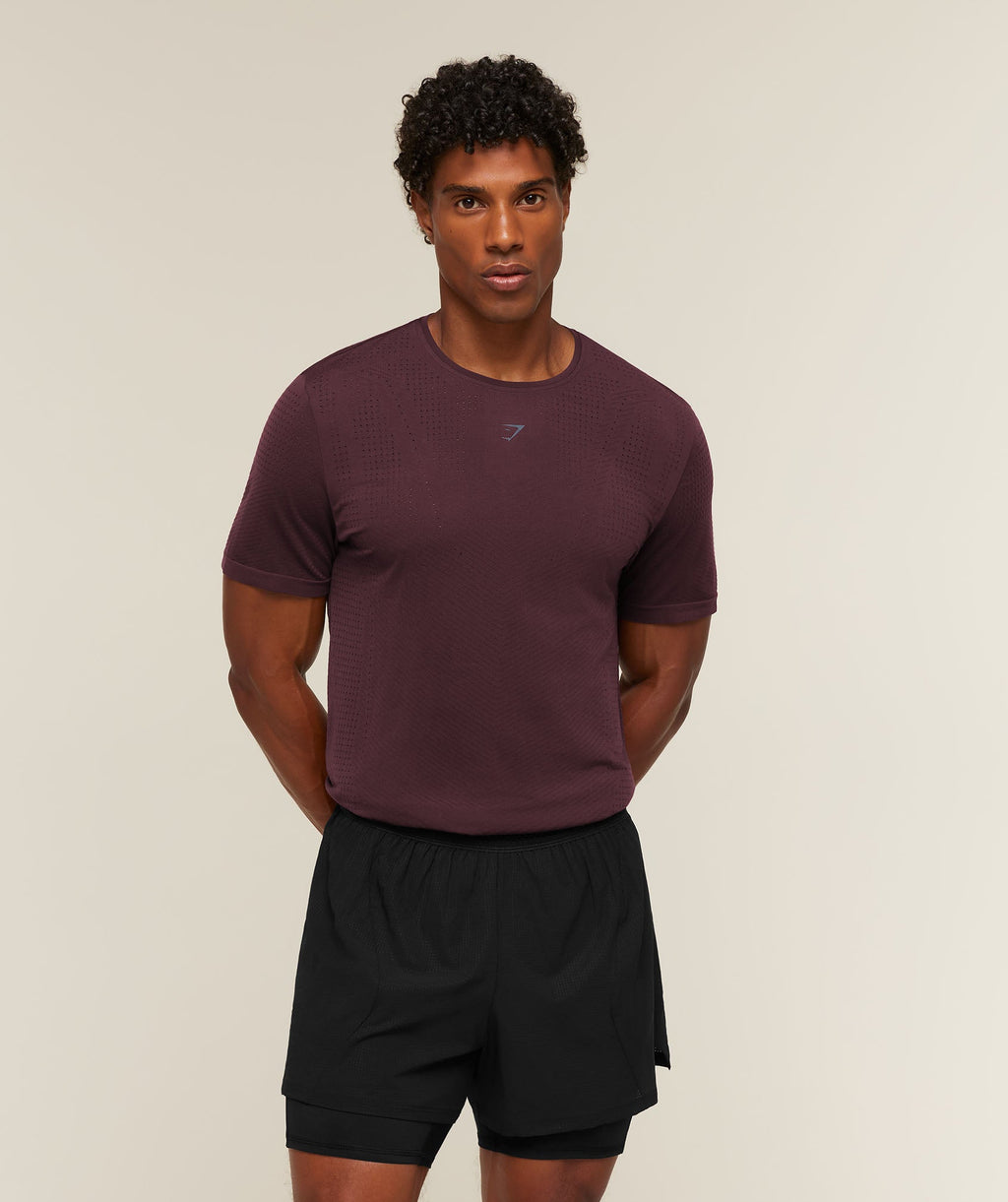 Seamless Running T-Shirt - Cherry Purple — imagem 5