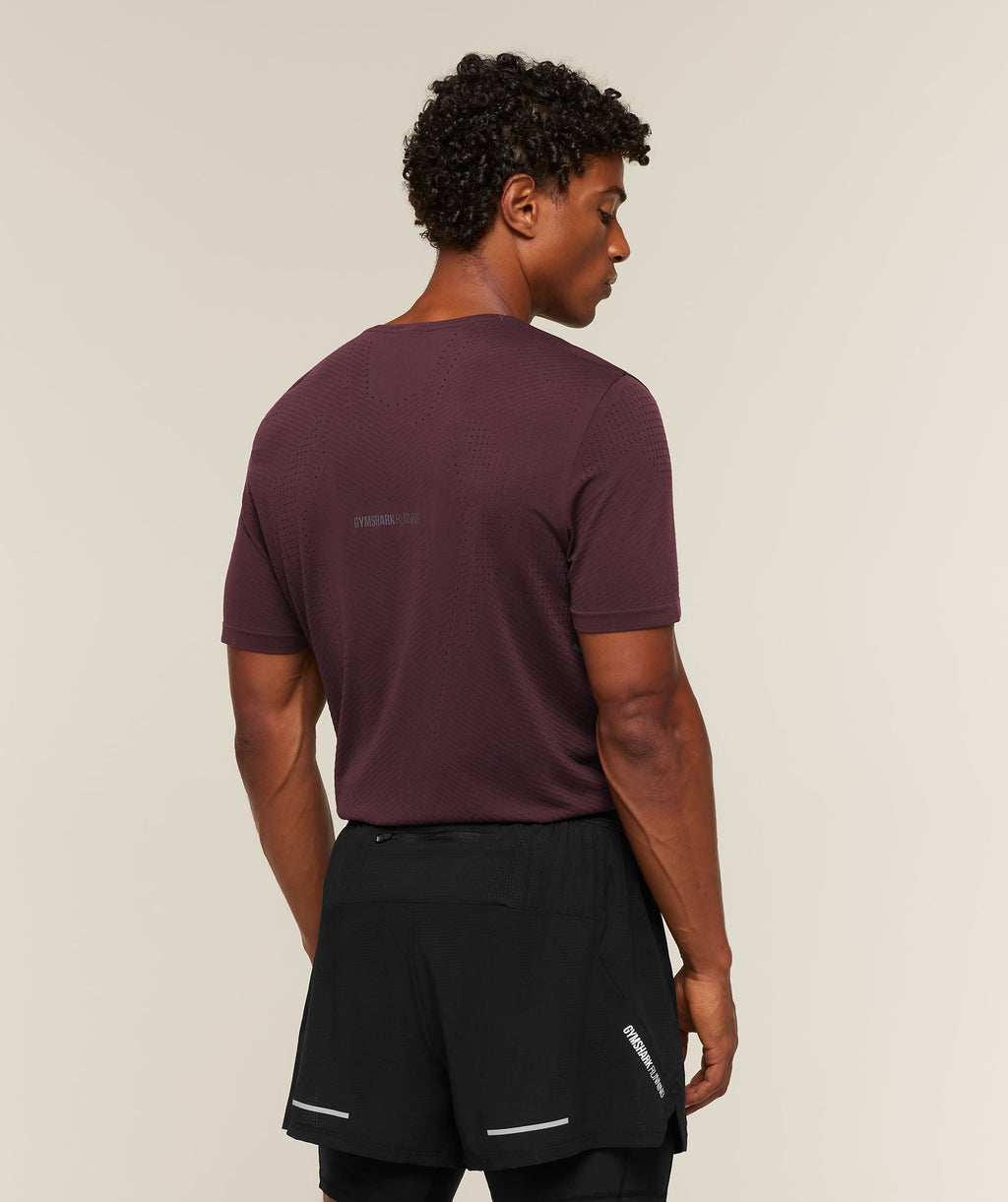 Seamless Running T-Shirt - Cherry Purple — imagem 2