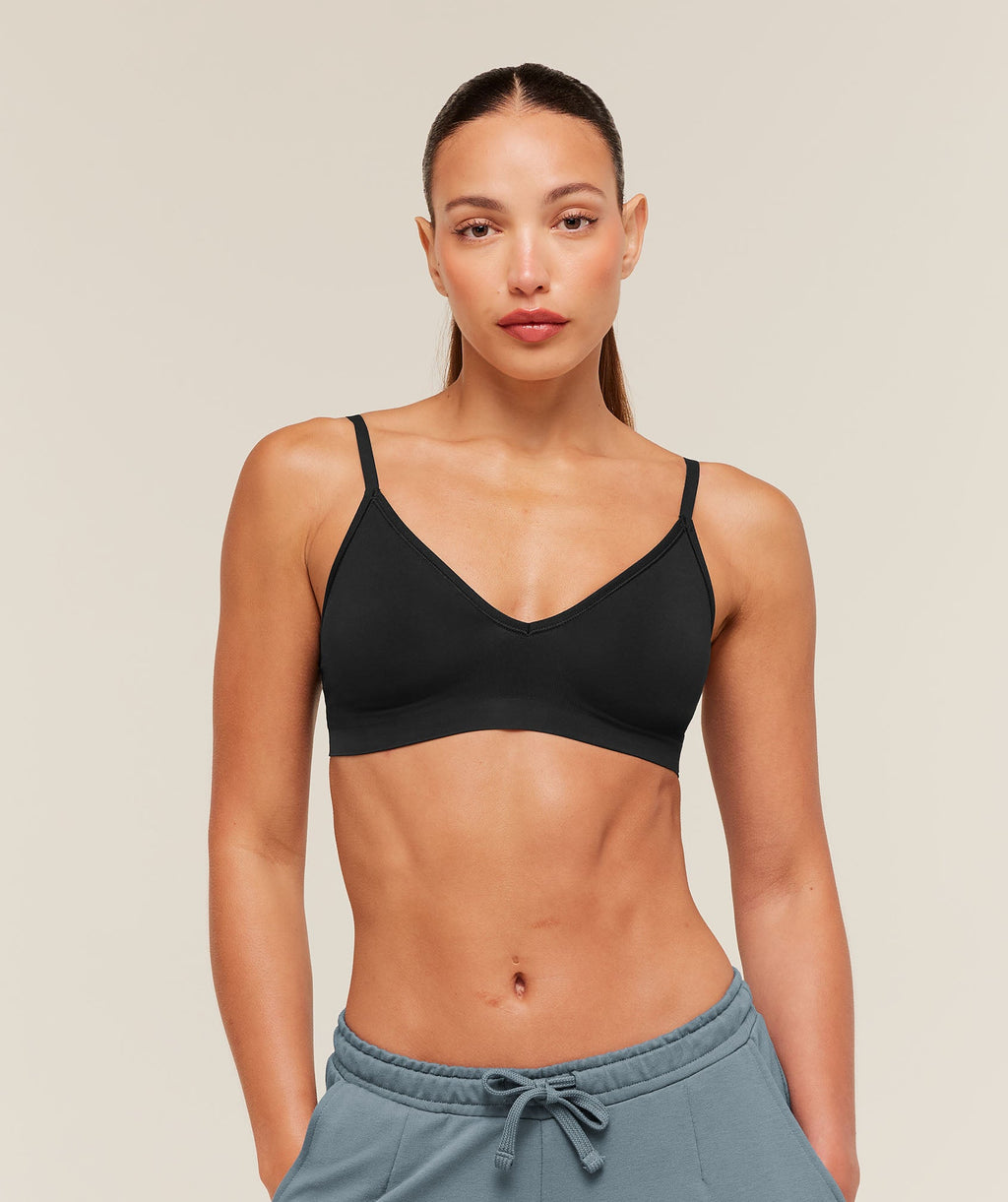 FeatherForm V-Neck Bralette - Black — imagem 1