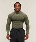 Shadow Seamless Long Sleeve T-Shirt - Core Olive — imagem 1