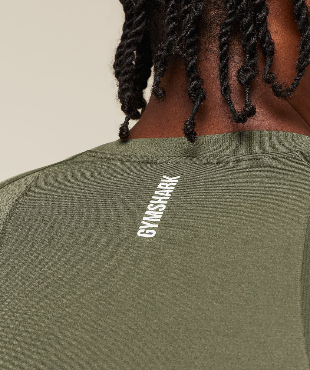 Shadow Seamless Long Sleeve T-Shirt - Core Olive — imagem 5
