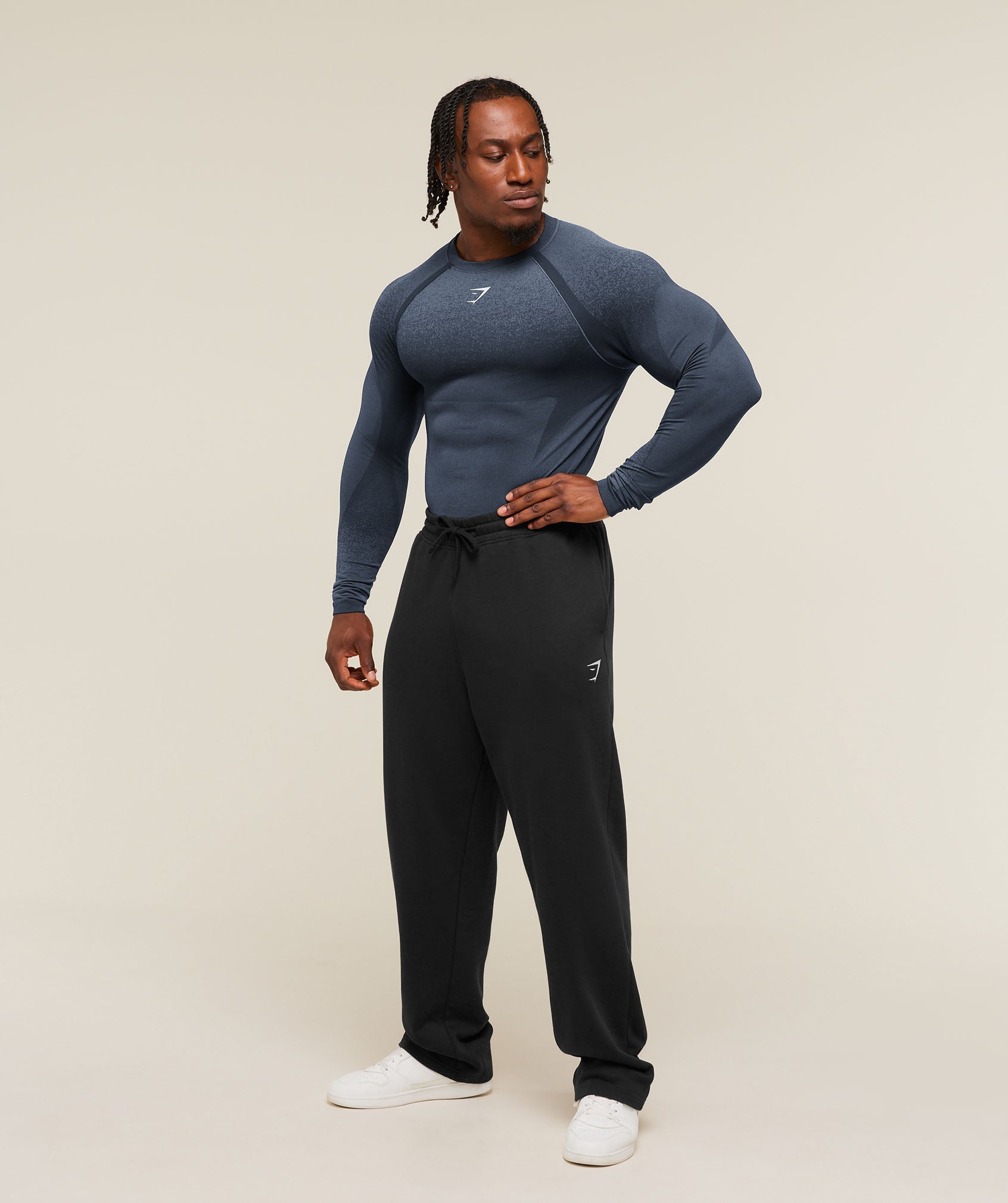Shadow Seamless Long Sleeve T-Shirt - Heavy Blue — imagem 6