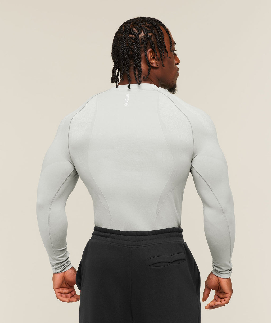 Shadow Seamless Long Sleeve T-Shirt - Light Grey — imagem 2