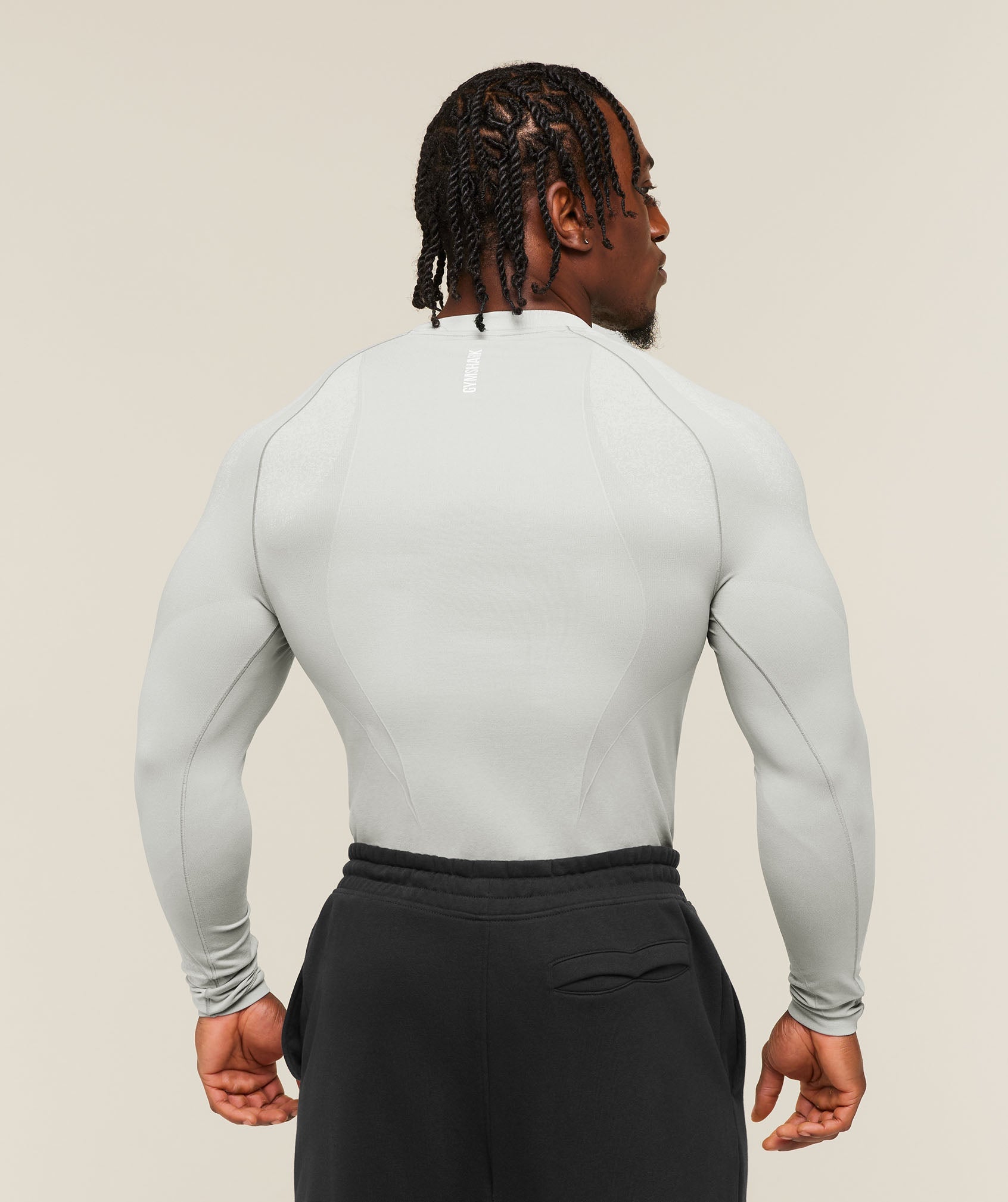 Shadow Seamless Long Sleeve T-Shirt - Light Grey — imagem 2