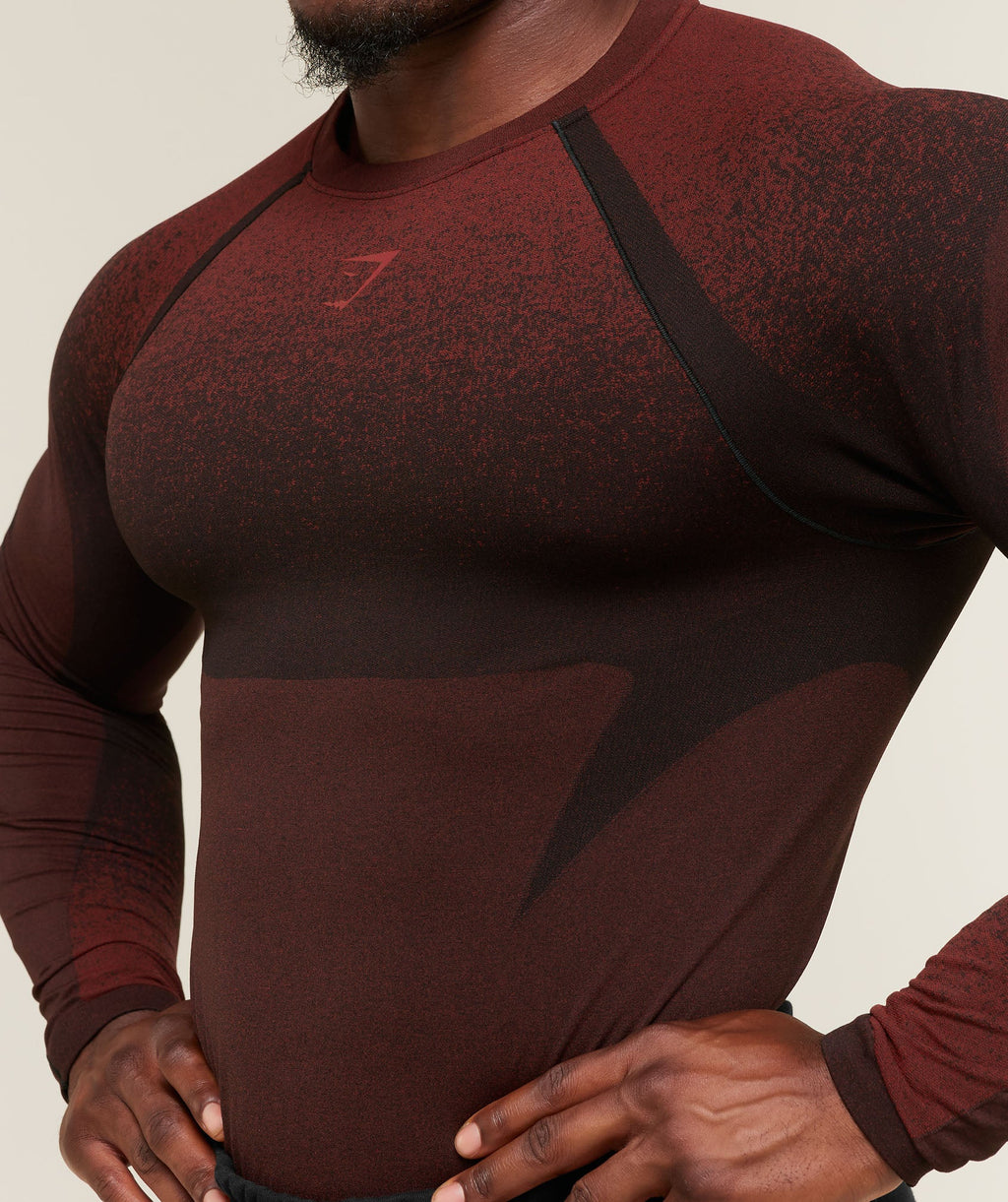 Shadow Seamless Long Sleeve T-Shirt - Sets Red — imagem 5