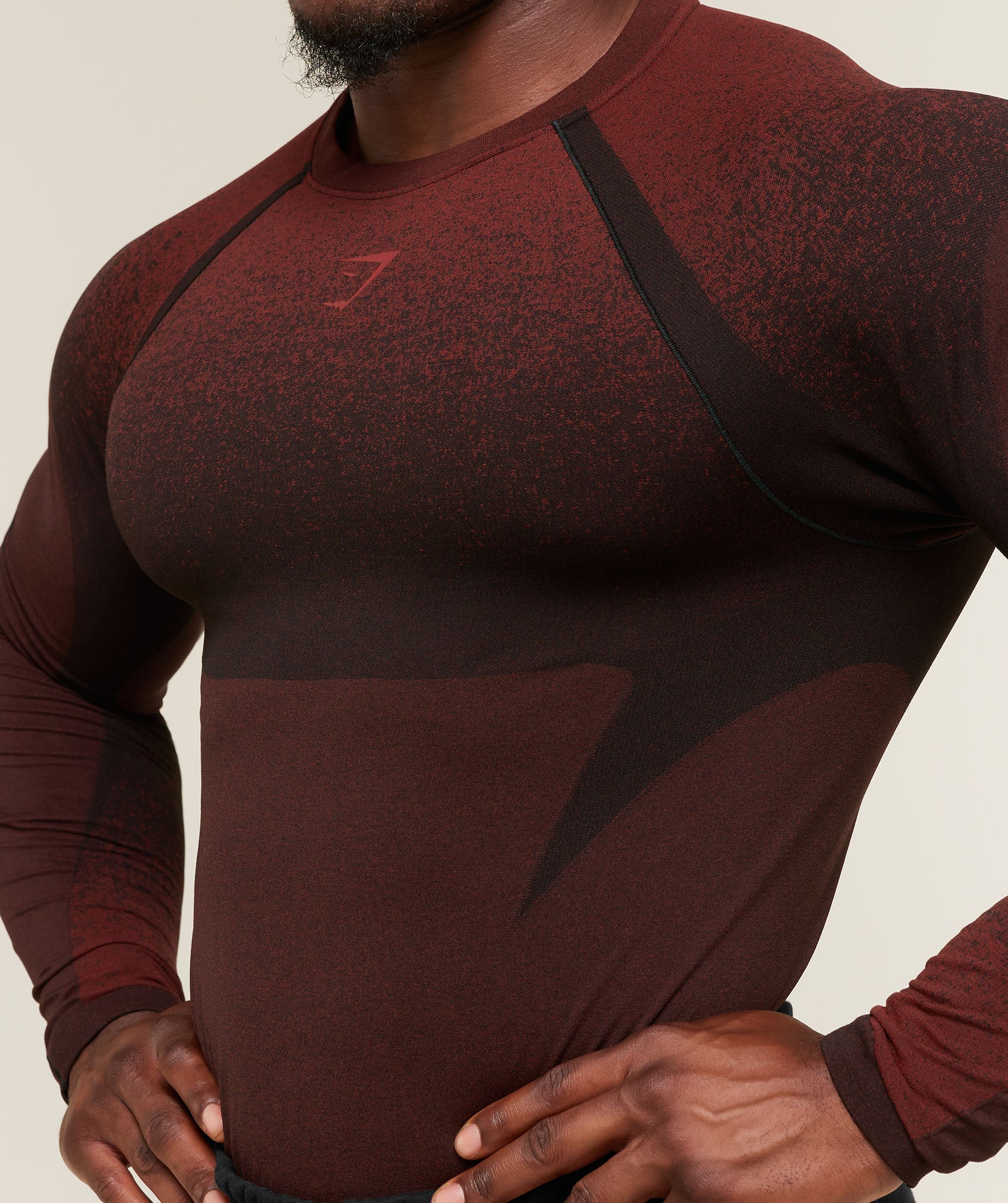 Shadow Seamless Long Sleeve T-Shirt - Sets Red — imagem 5