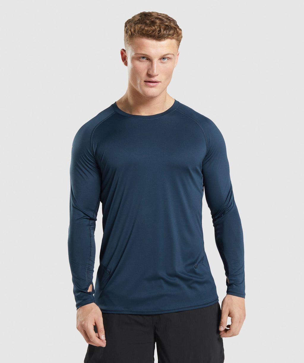 Speed Evolve Long Sleeve T-Shirt - Navy — imagem 1