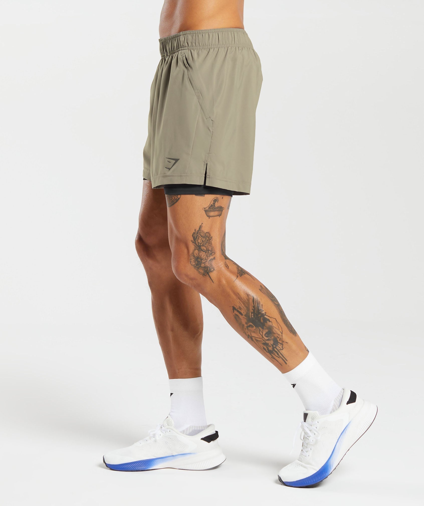 Sport 5" 2 in 1 Shorts - Linen Brown/Black — imagem 3