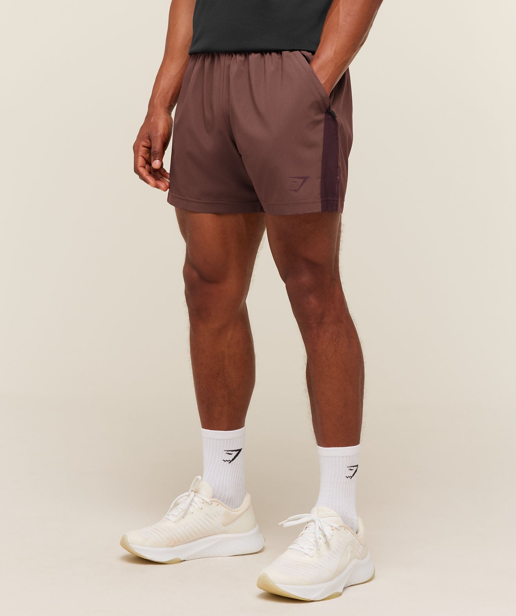 Sport 5" Shorts - Espresso Brown/Cherry Purple — imagem 3