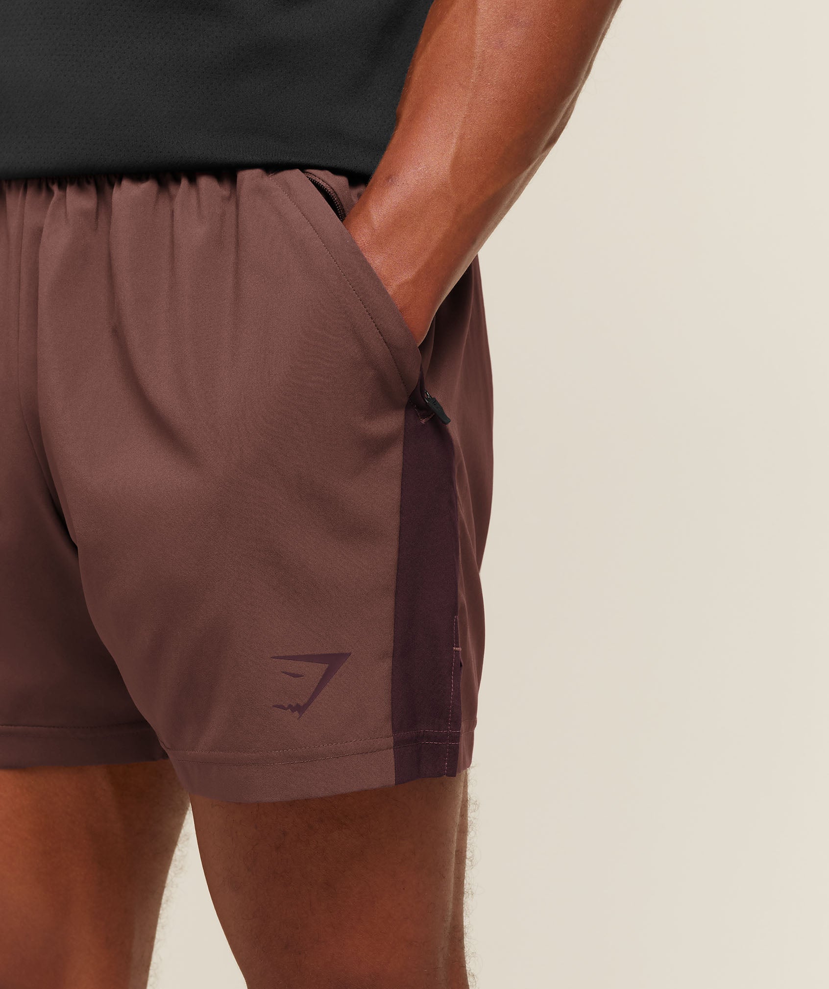 Sport 5" Shorts - Espresso Brown/Cherry Purple — imagem 4