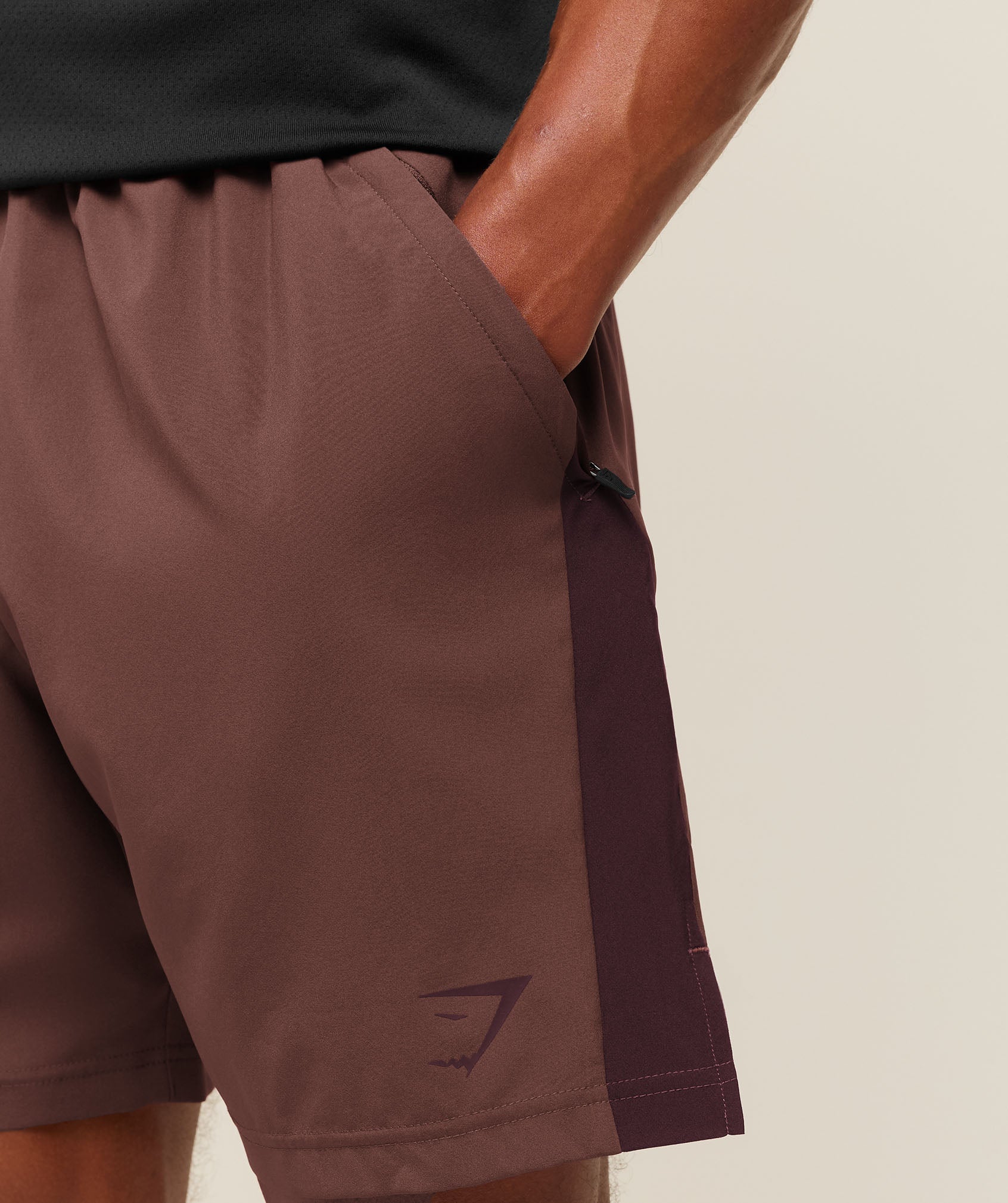 Sport 7" Shorts - Espresso Brown/Cherry Purple — imagem 4