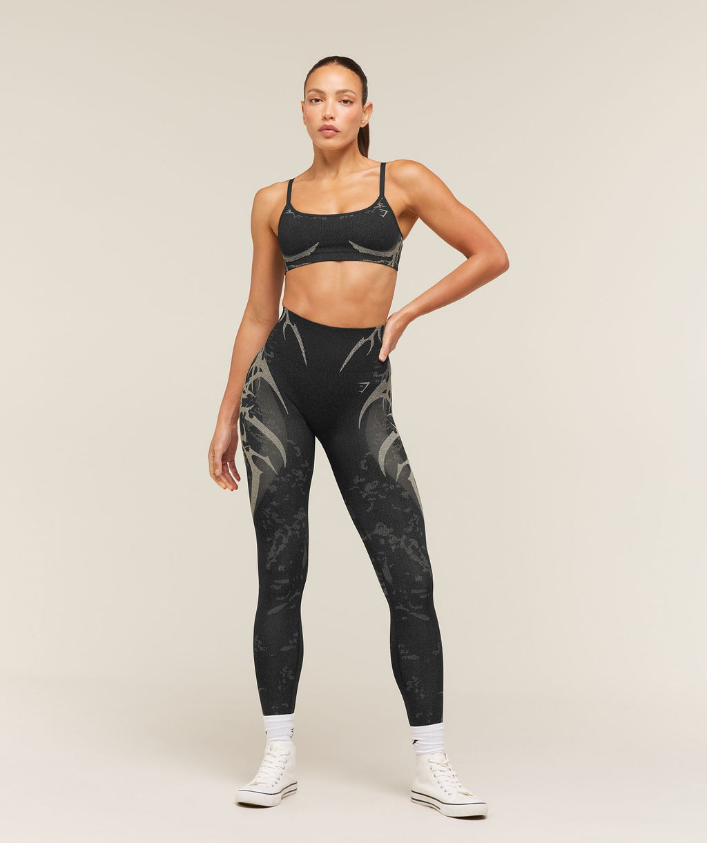 Storm Seamless Sports Bra - Black/Tinted White — imagem 4