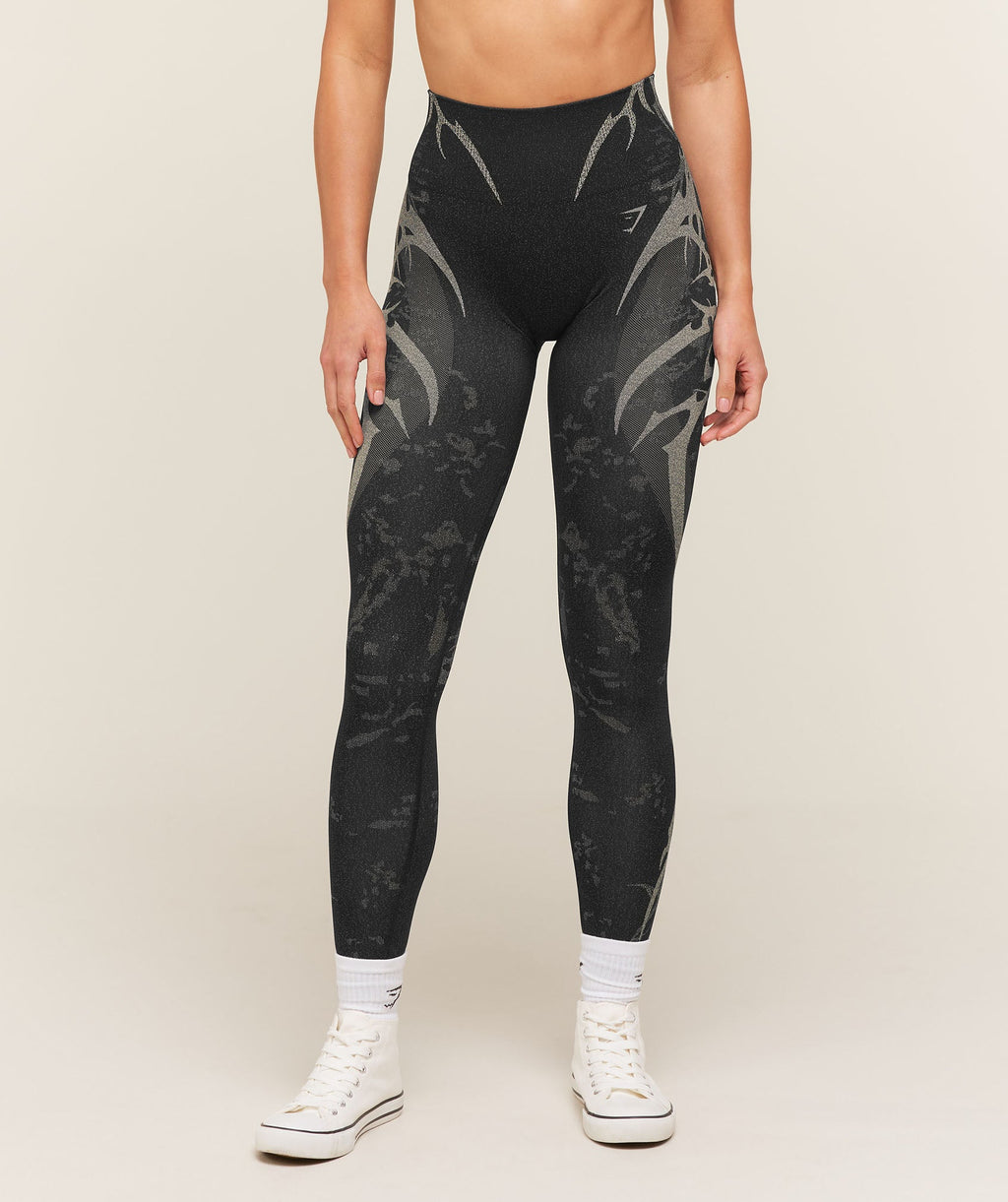 Storm Seamless Leggings - Black/Tinted White — imagem 1