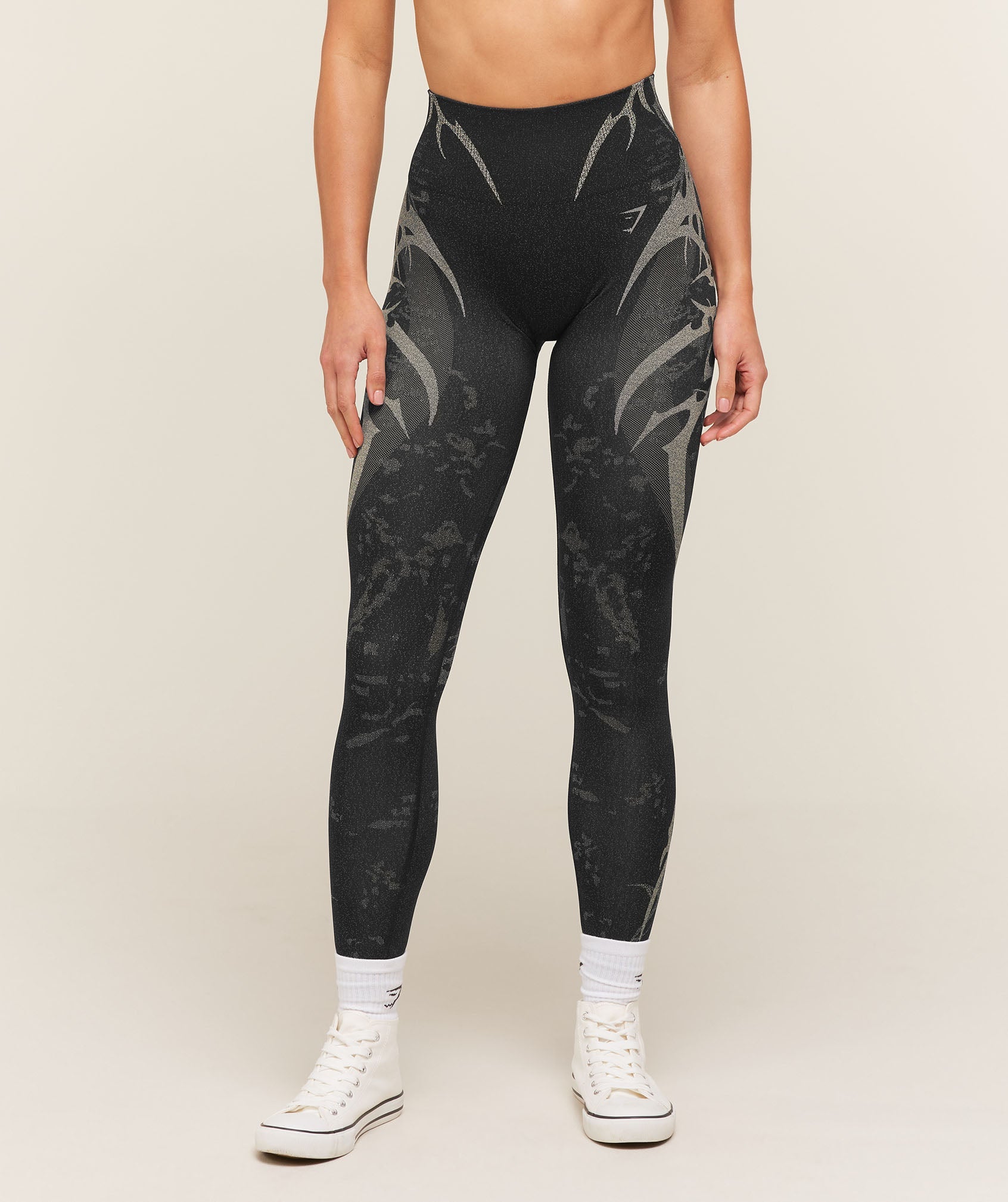 Storm Seamless Leggings - Black/Tinted White — imagem 1