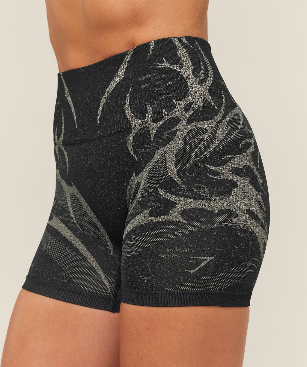 Storm Seamless Shorts - Black/Tinted White — imagem 6