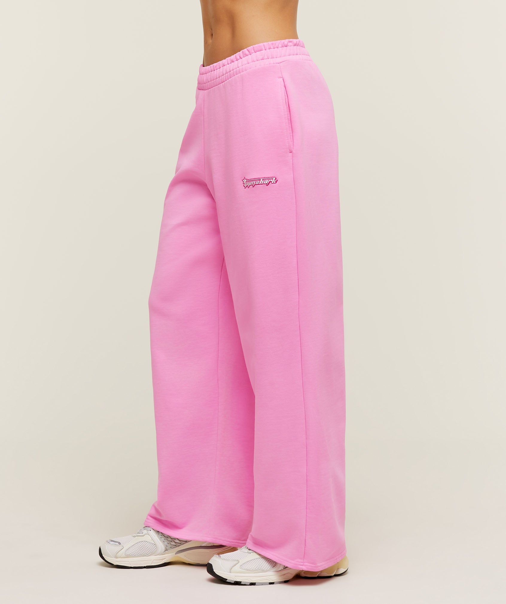 Script Embroidery Wide Leg Pants - Focus Pink — imagem 2