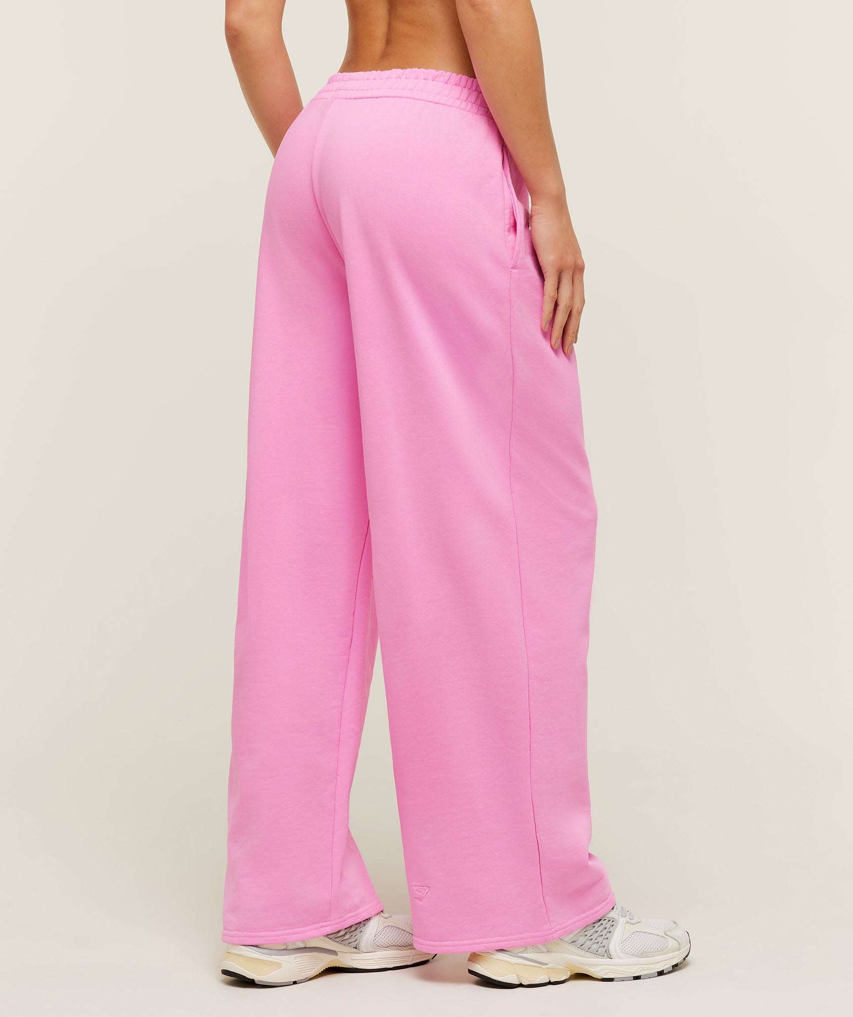 Script Embroidery Wide Leg Pants - Focus Pink — imagem 3