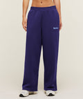 Script Embroidery Wide Leg Pants - Indigo Purple — imagem 1