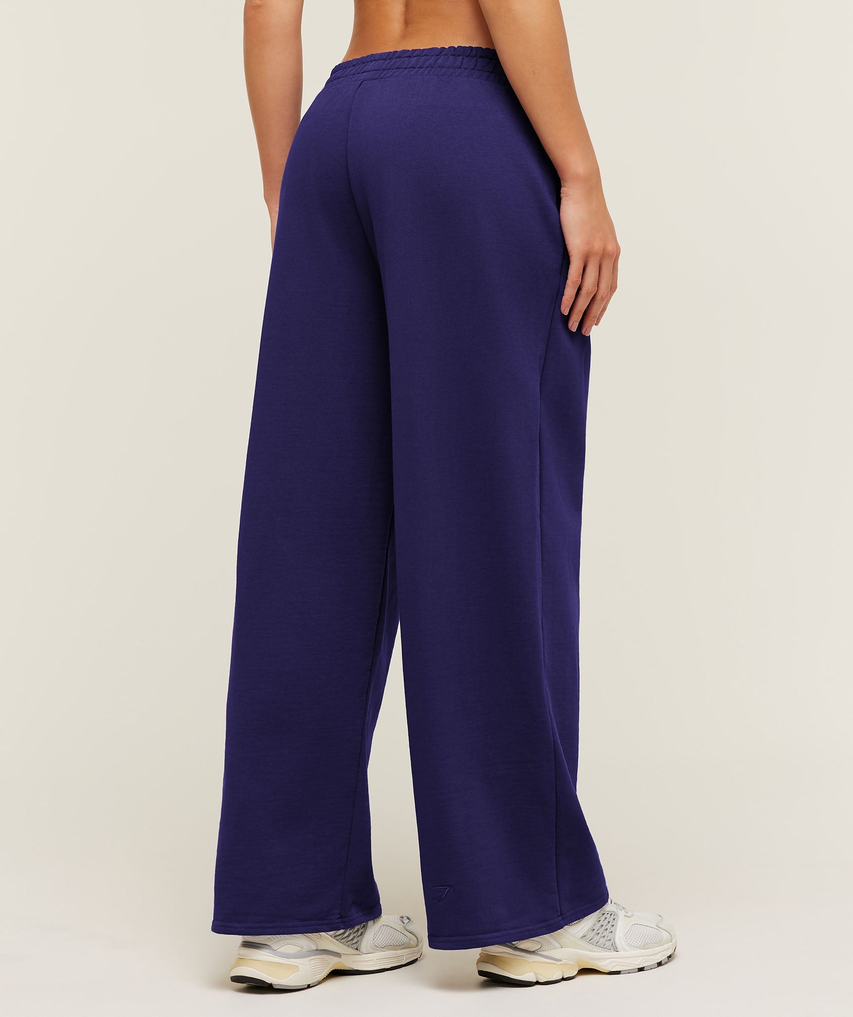 Script Embroidery Wide Leg Pants - Indigo Purple — imagem 3