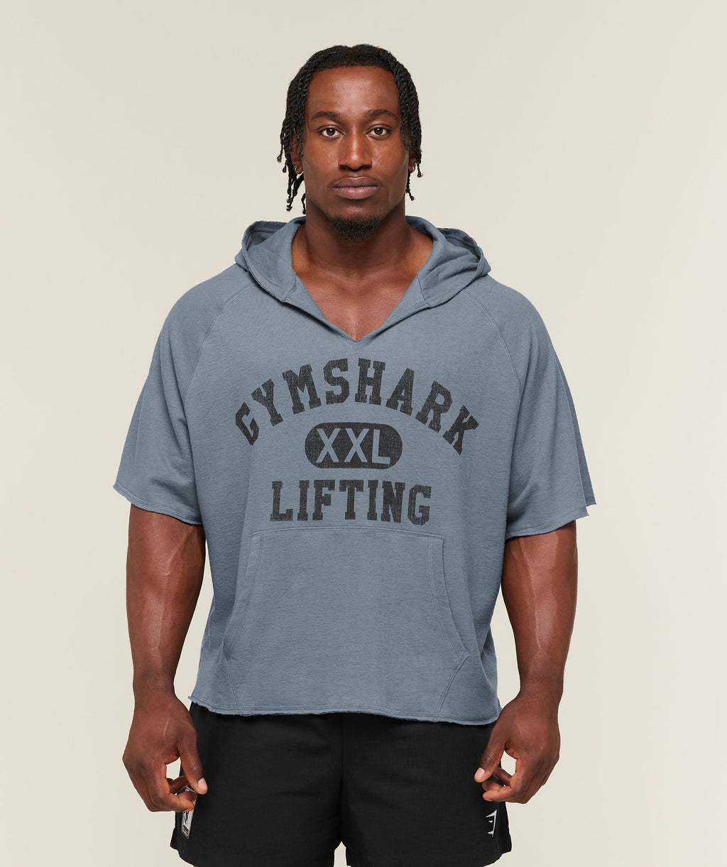 Summer Pump Cover Short Sleeve Hoodie - Iron Blue — imagem 1