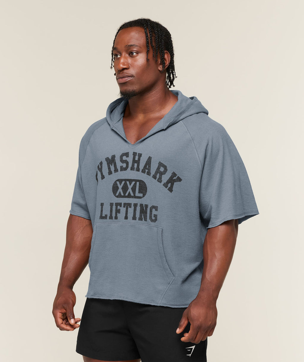 Summer Pump Cover Short Sleeve Hoodie - Iron Blue — imagem 3