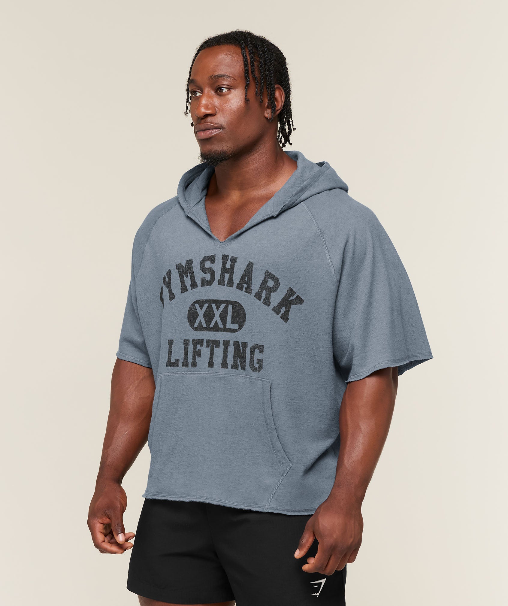 Summer Pump Cover Short Sleeve Hoodie - Iron Blue — imagem 3