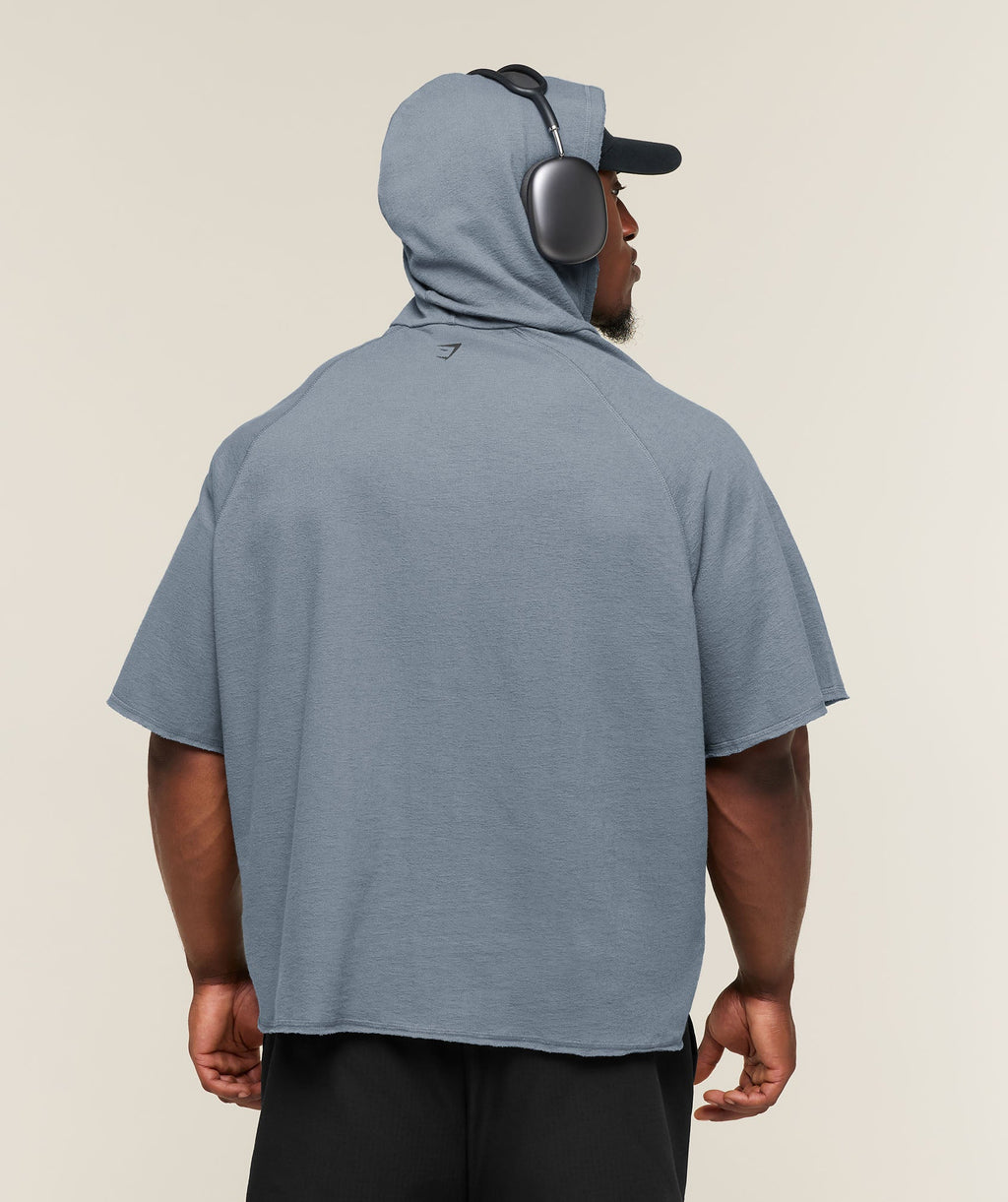Summer Pump Cover Short Sleeve Hoodie - Iron Blue — imagem 2