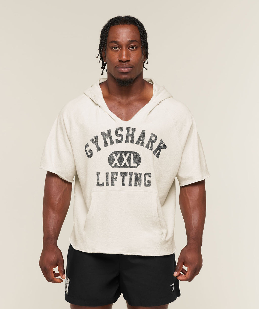 Summer Pump Cover Short Sleeve Hoodie - Tinted White — imagem 1