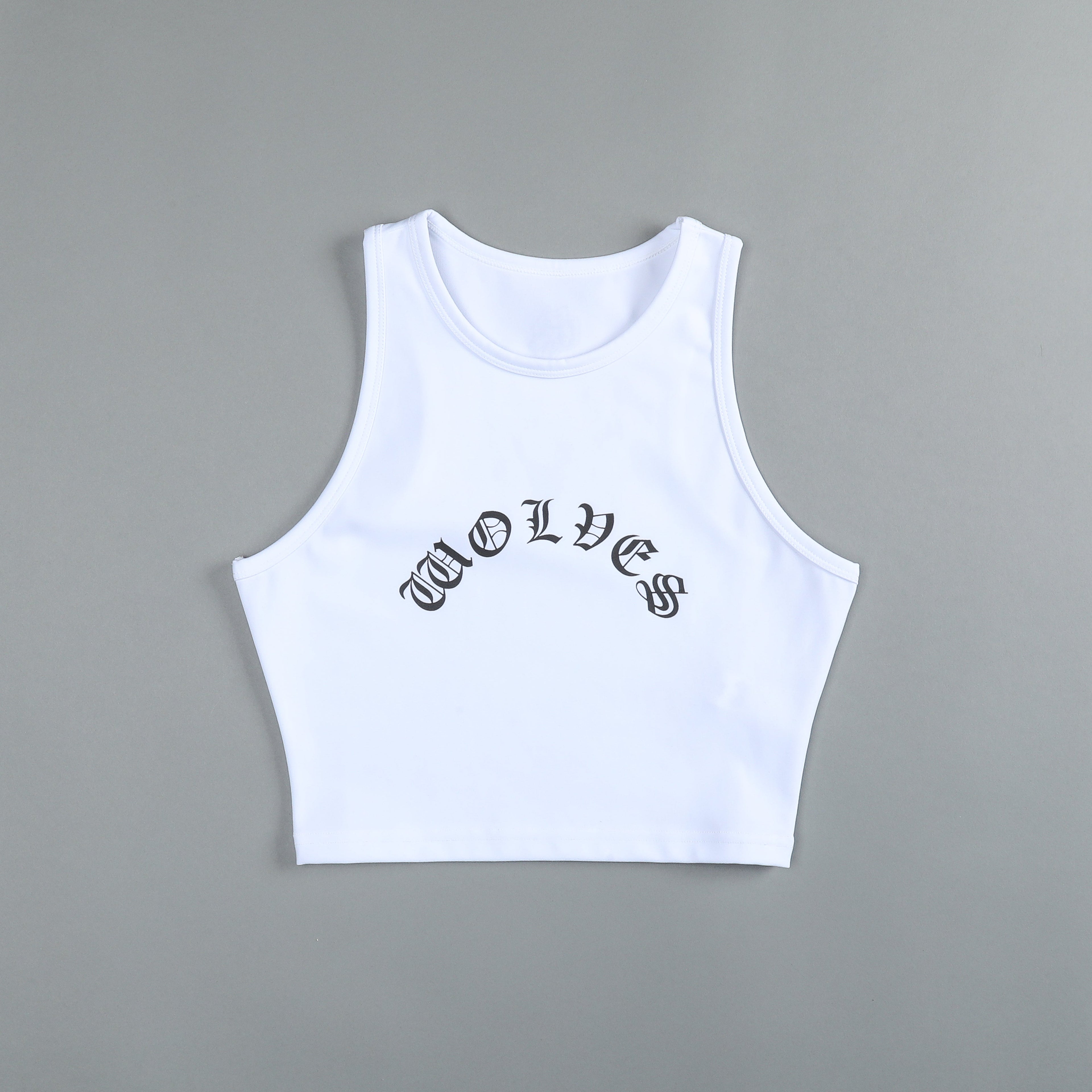 Riders On The Storm "Energy" Racerback Tank in White — imagem 3