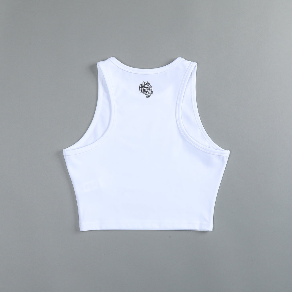 Riders On The Storm "Energy" Racerback Tank in White — imagem 4