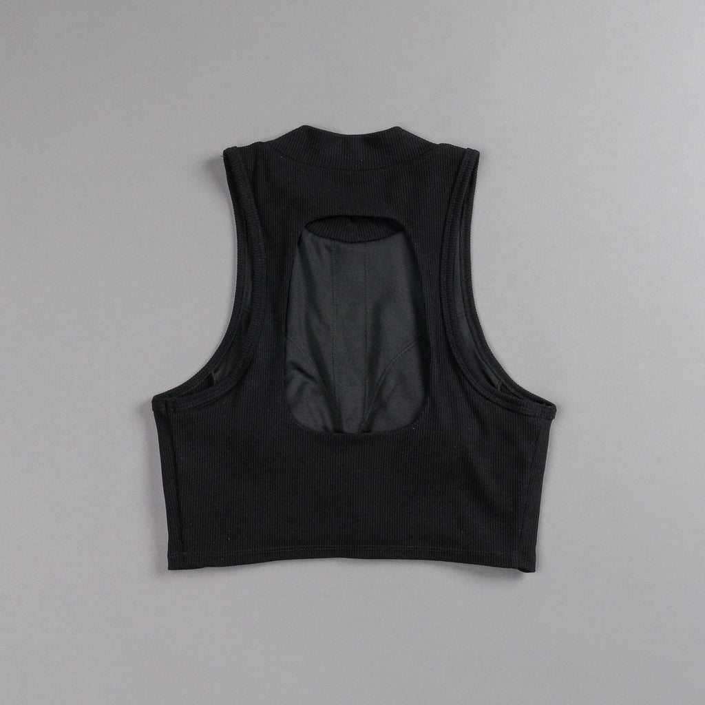 Chopper Romy Mockneck Ribbed Tank in Black — imagem 4