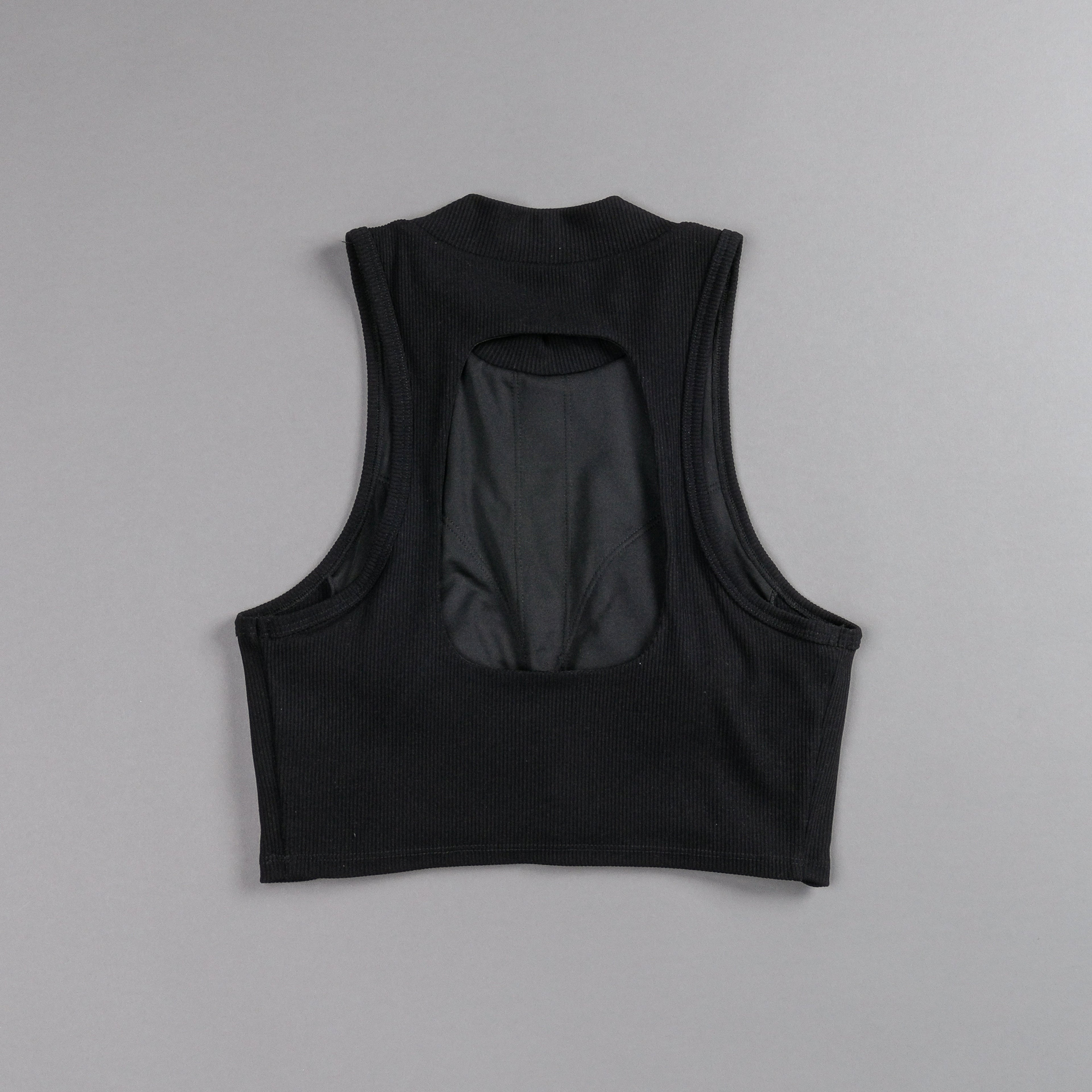 Chopper Romy Mockneck Ribbed Tank in Black — imagem 4