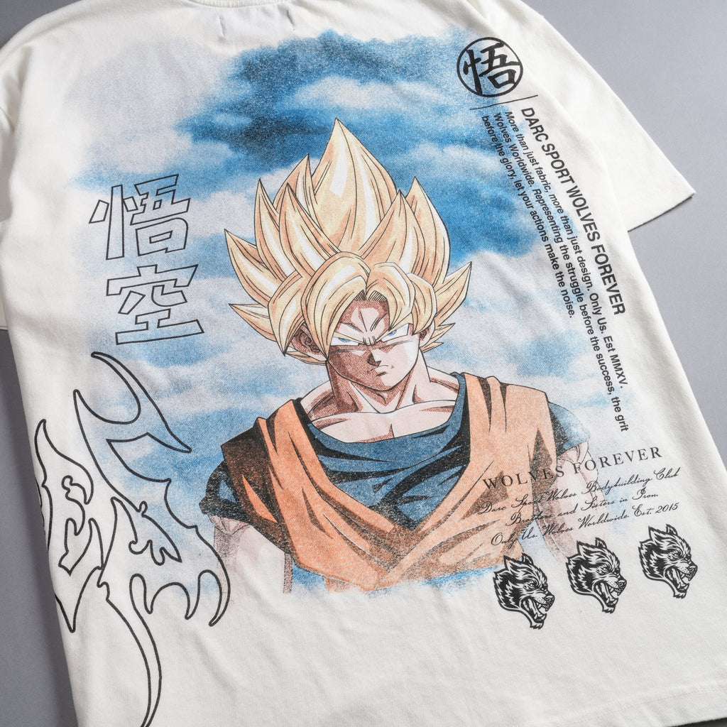 Goku "Premium" Oversized Tee in Cream — imagem 8