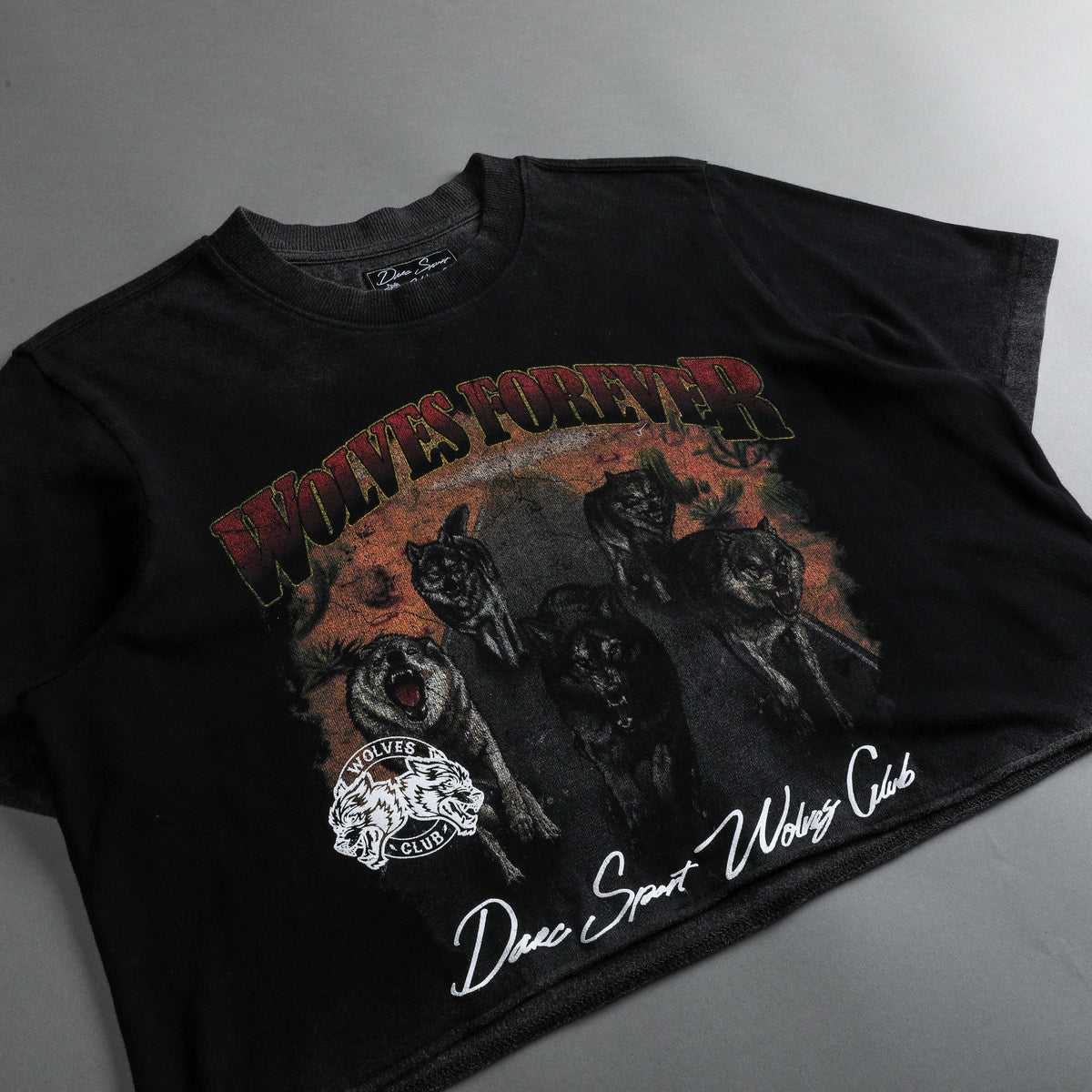 Run Free "Premium Vintage" (Cropped) Tee in Black - imagem 5