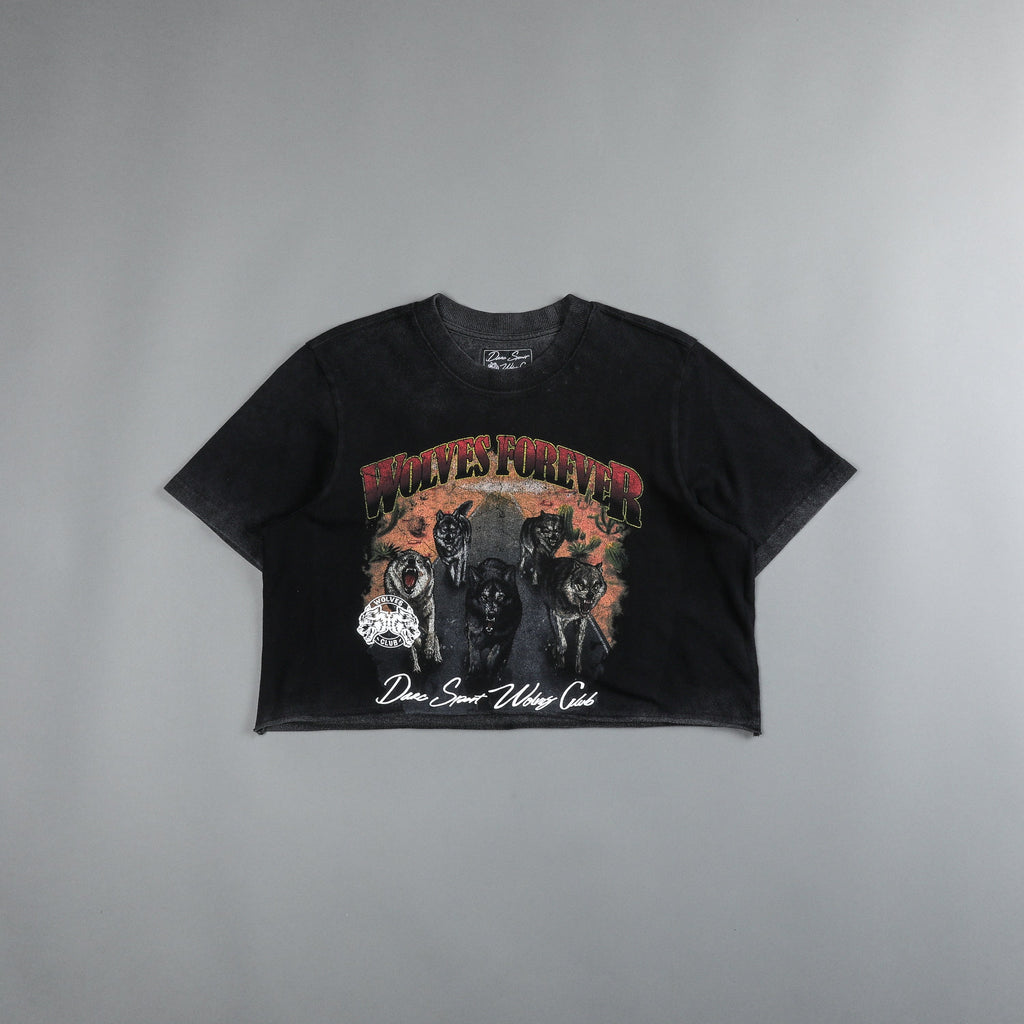 Run Free "Premium Vintage" (Cropped) Tee in Black - imagem 3