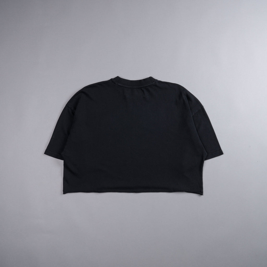 Live Fast V2 "Premium" Oversized (Cropped) Tee in Black — imagem 5