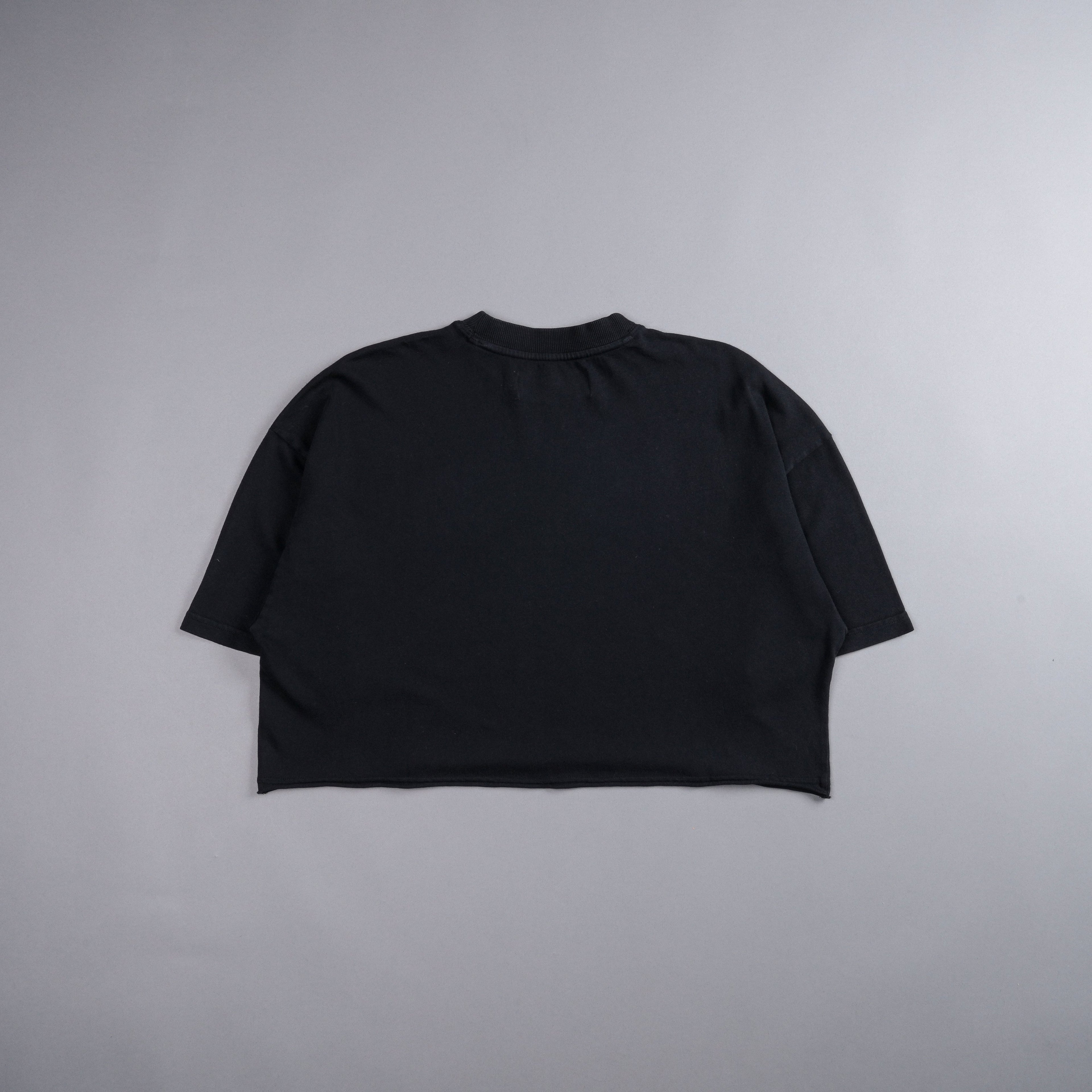 Live Fast V2 "Premium" Oversized (Cropped) Tee in Black — imagem 5