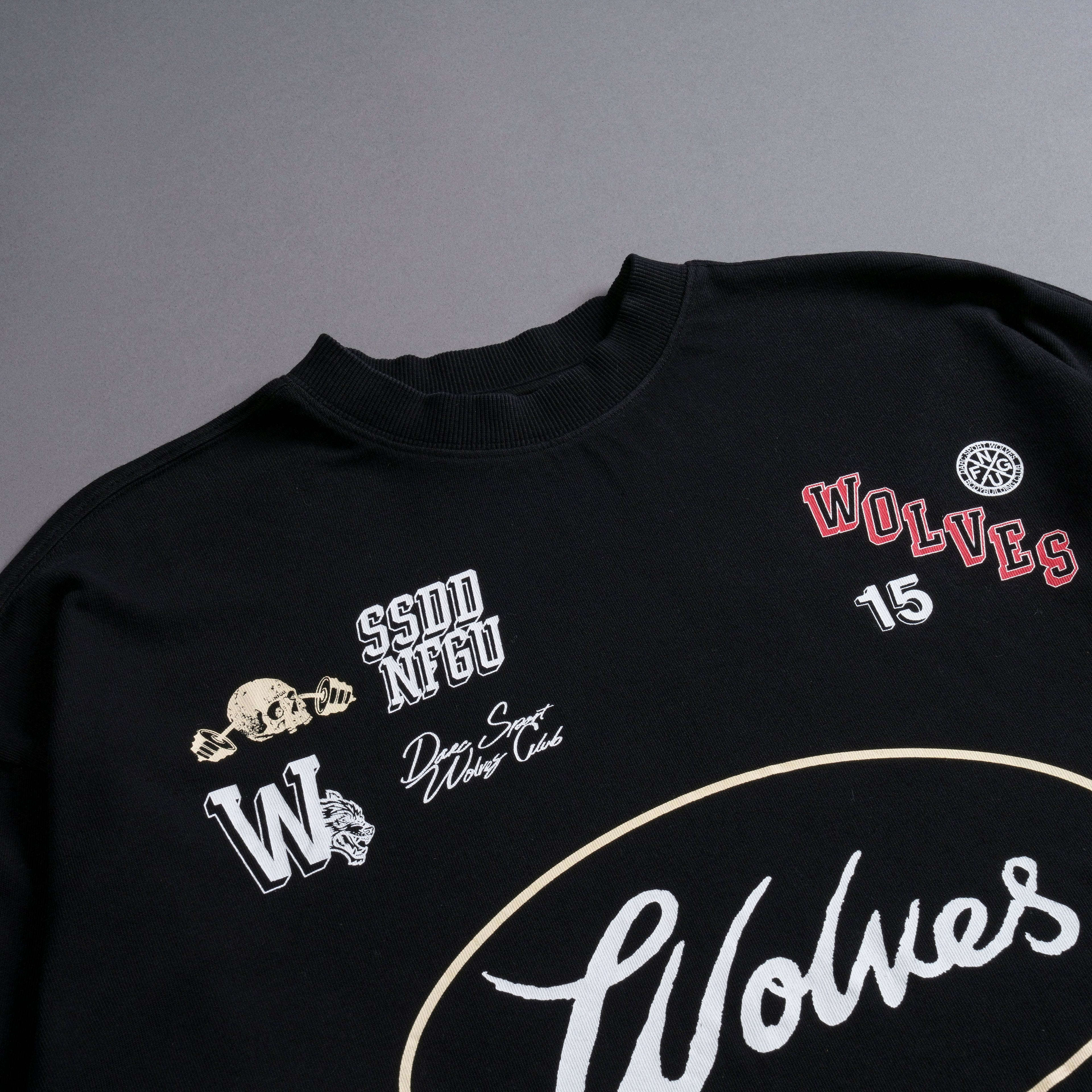 Live Fast V2 "Premium" Oversized (Cropped) Tee in Black — imagem 6