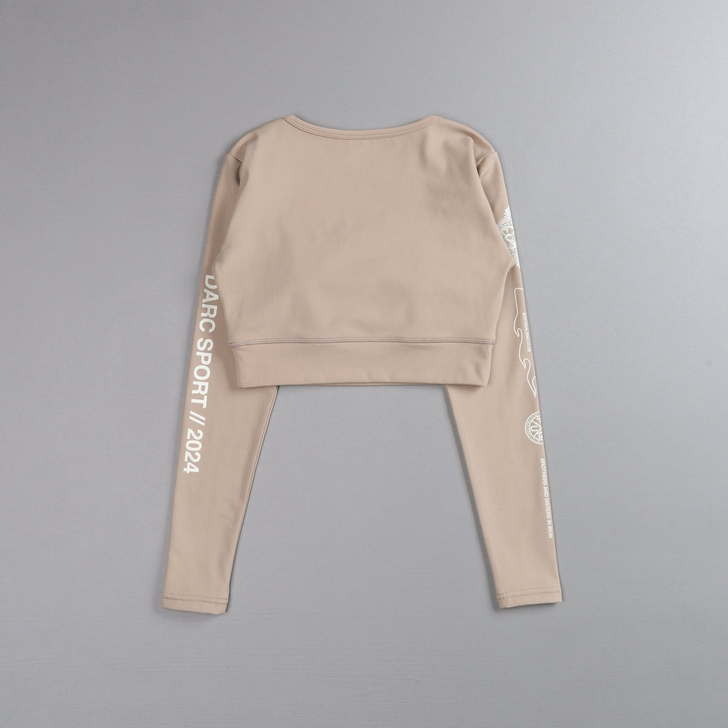 Marked L/S Jade "Energy" Top in Taupe — imagem 8