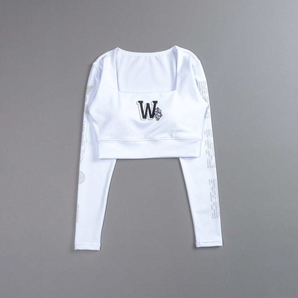 Marked L/S Jade "Energy" Top in White — imagem 4