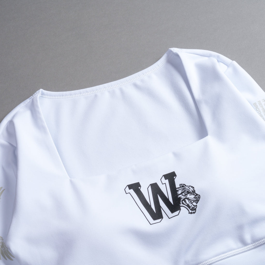 Marked L/S Jade "Energy" Top in White — imagem 6