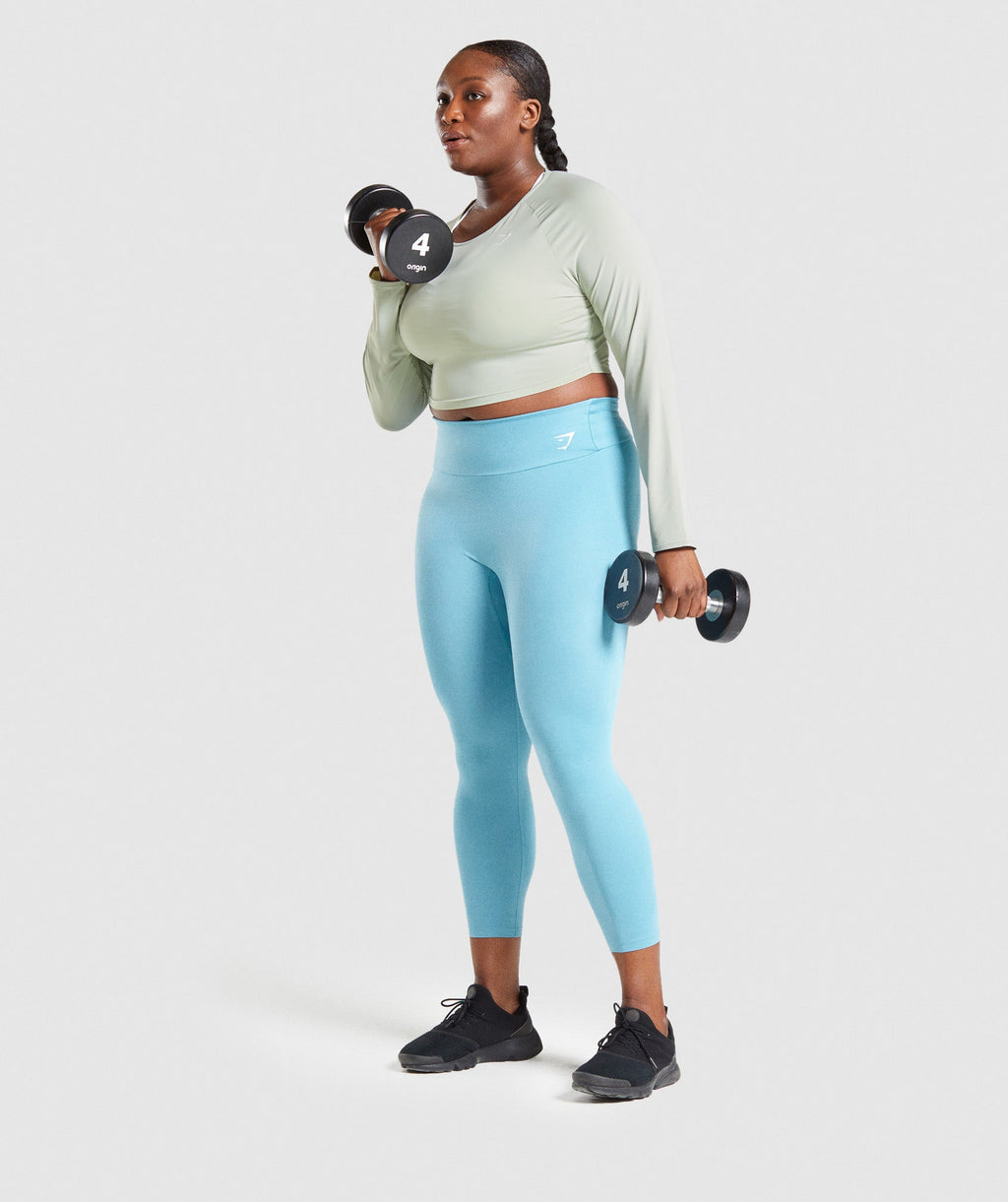 Training Long Sleeve Crop Top - Light Green — imagem 4
