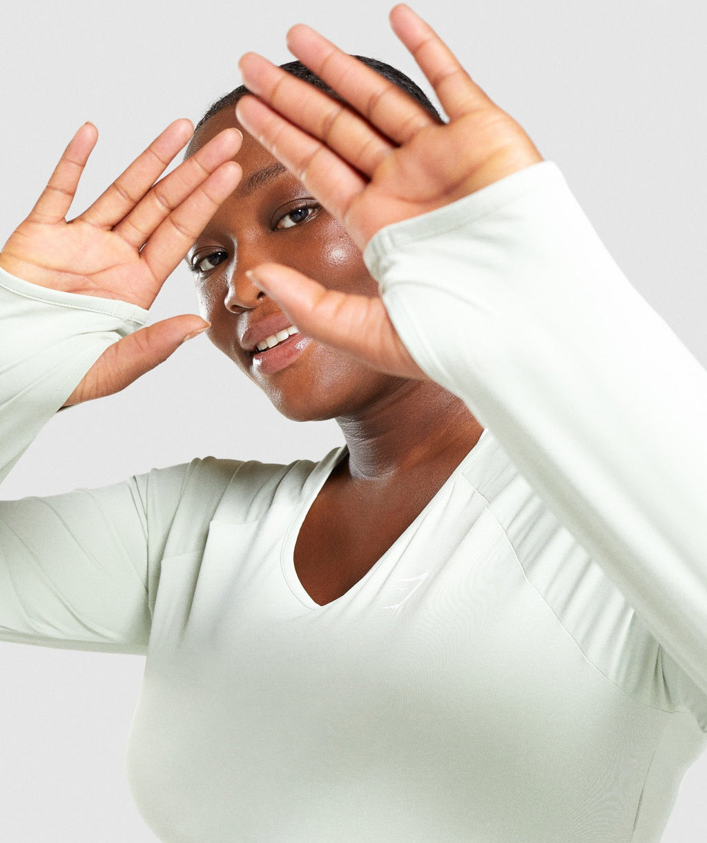 Training Long Sleeve Crop Top - Light Green — imagem 6