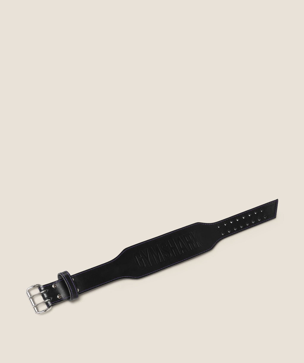 Tapered Double Prong Lifting Belt - Black/Amethist — imagem 3