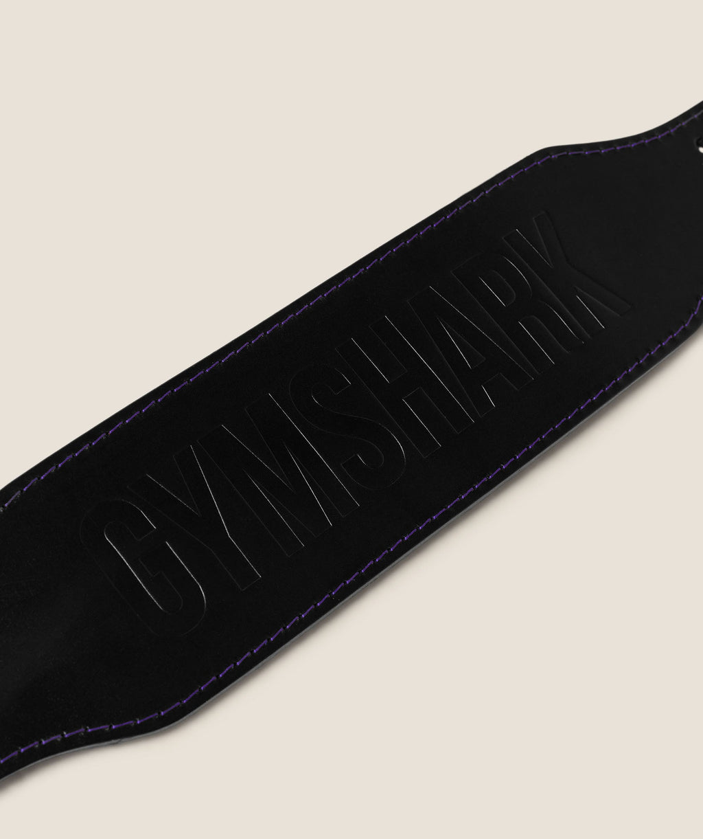 Tapered Double Prong Lifting Belt - Black/Amethist — imagem 6