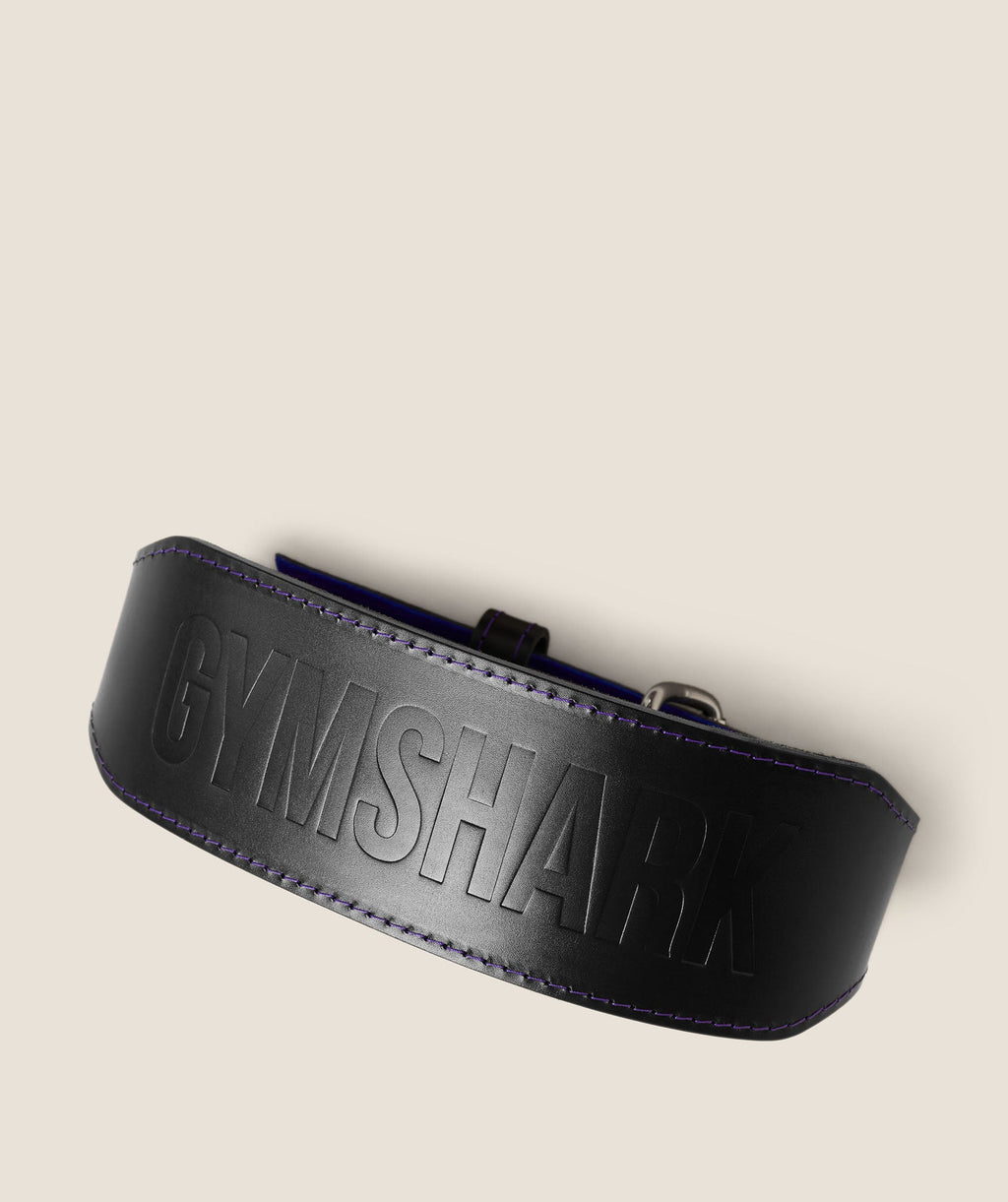 Tapered Double Prong Lifting Belt - Black/Amethist — imagem 2